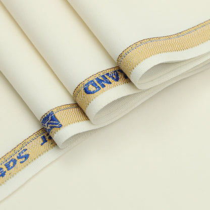 Premium Wash & Wear Suit - Cream - Nawab Din
