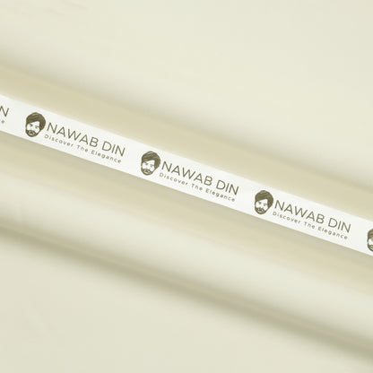 Premium Wash & Wear Suit - Cream - Nawab Din