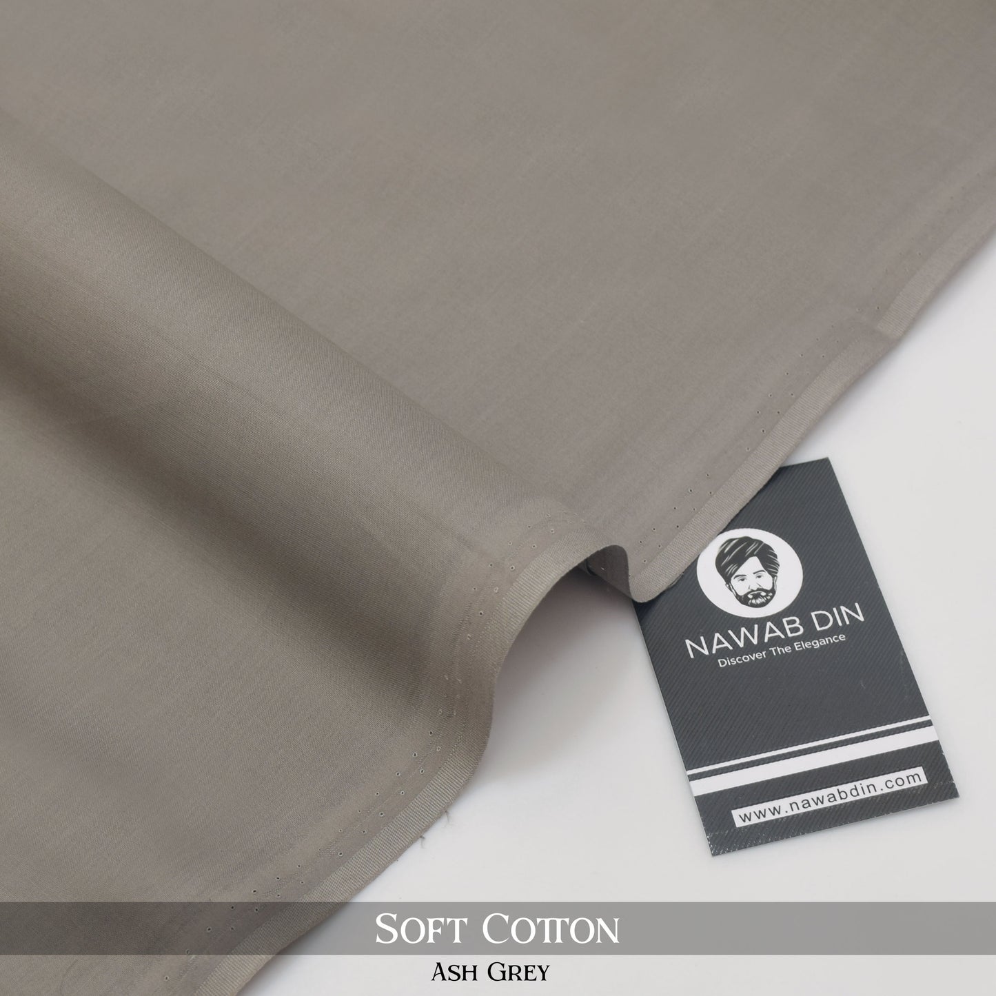 Premium Soft Cotton - Ash Gray - Nawab Din