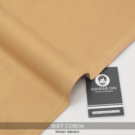 Premium Soft Cotton - Honey Brown - Nawab Din