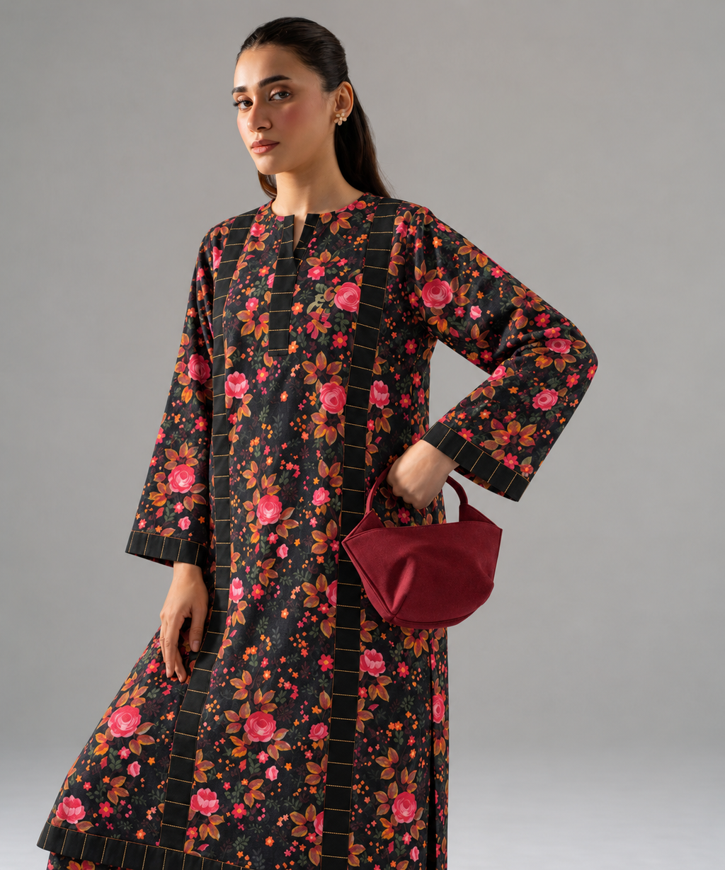 2PC Printed Khaddar Stitched Suit