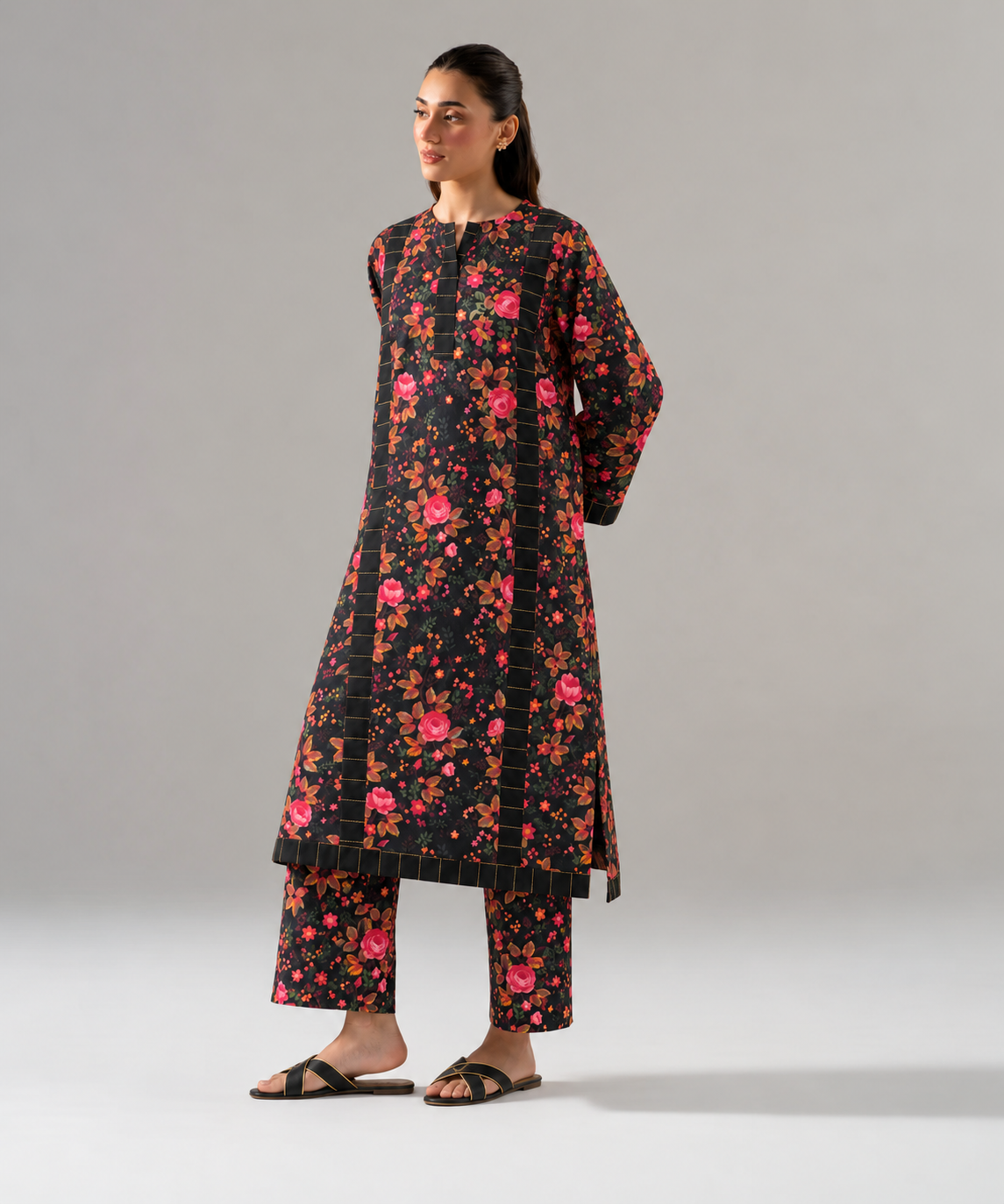 2PC Printed Khaddar Stitched Suit