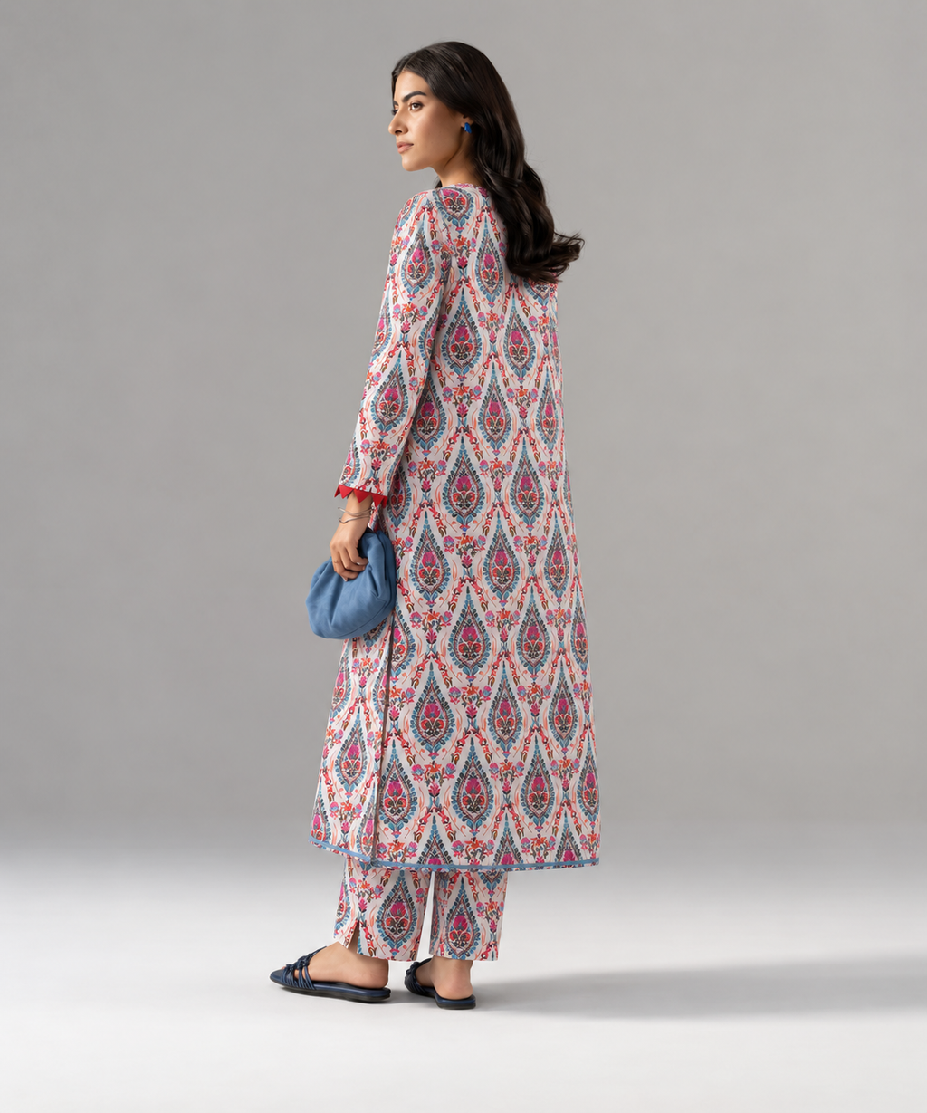 2PC Printed Khaddar Stitched Suit