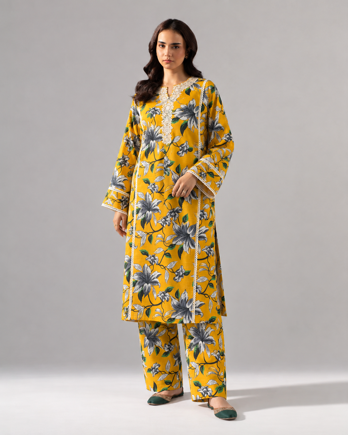 2PC Printed Khaddar Stitched Suit
