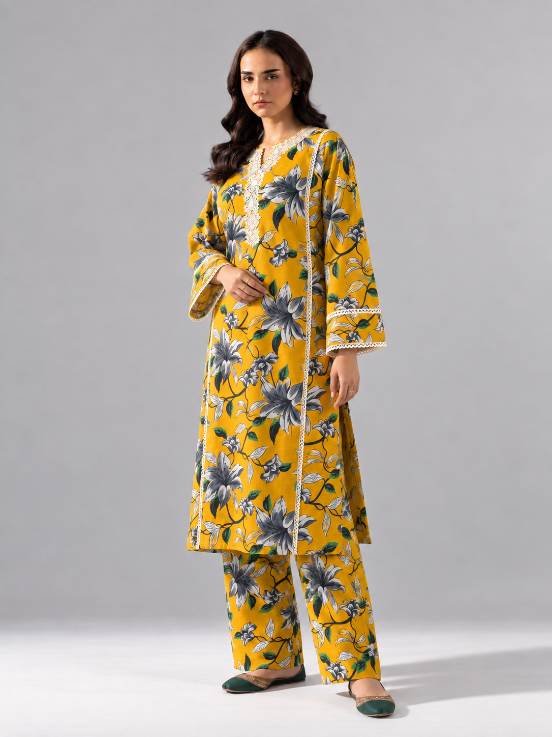 2PC Printed Khaddar Stitched Suit
