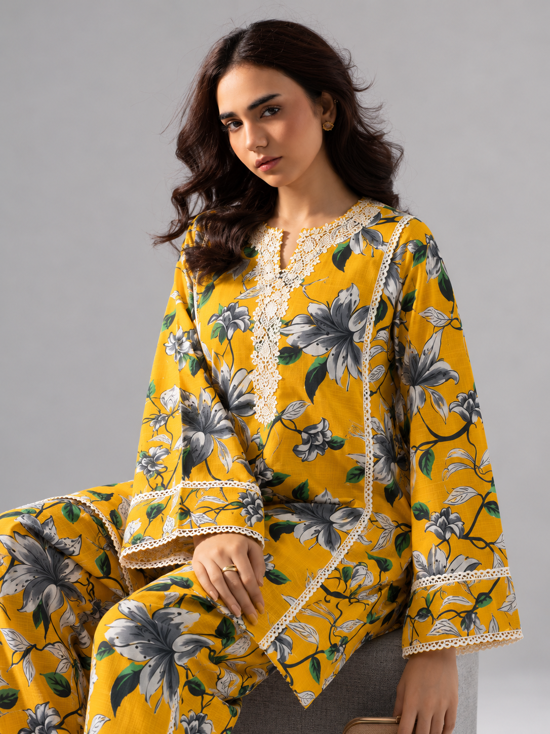 2PC Printed Khaddar Stitched Suit