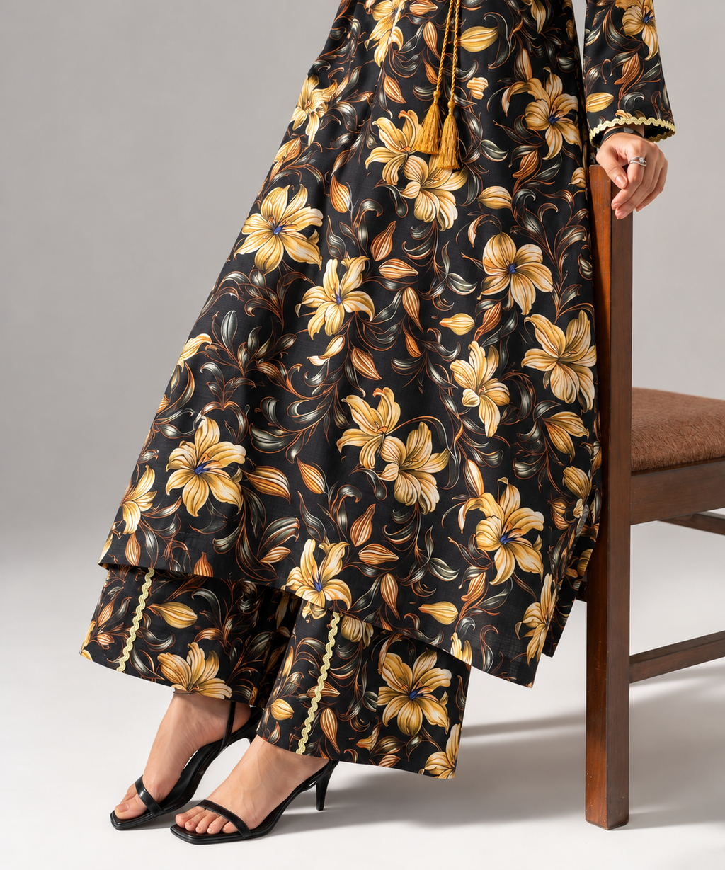 2PC Printed Khaddar Stitched Suit