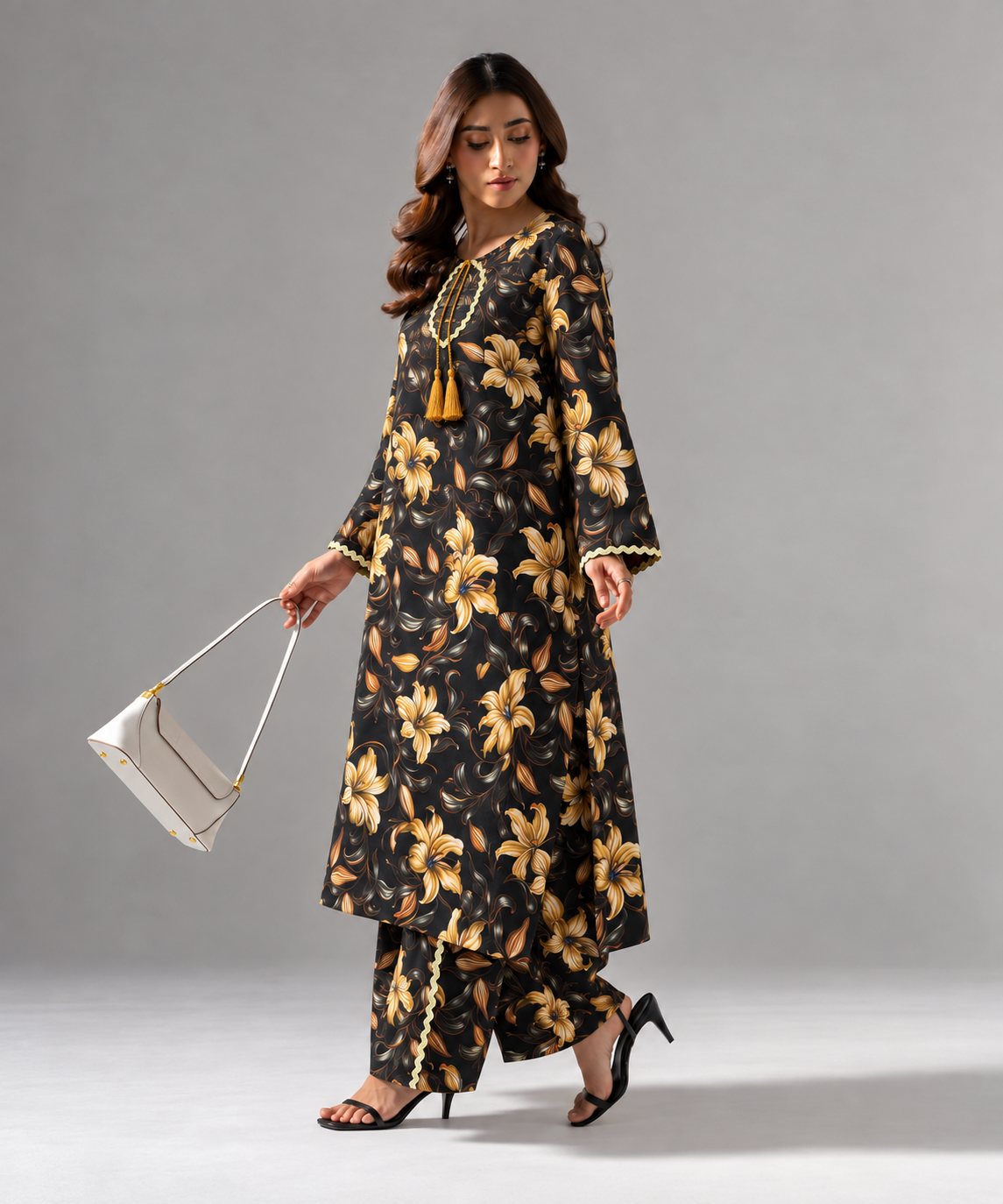 2PC Printed Khaddar Stitched Suit