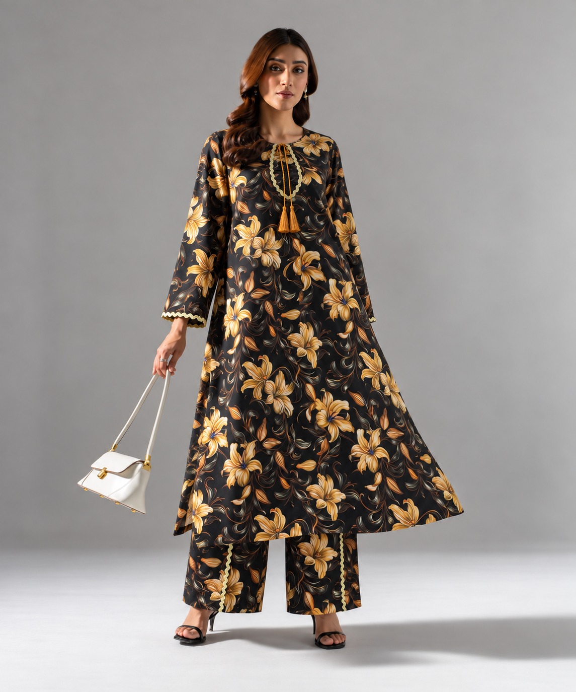 2PC Printed Khaddar Stitched Suit