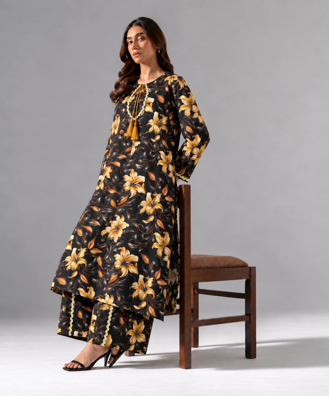 2PC Printed Khaddar Stitched Suit