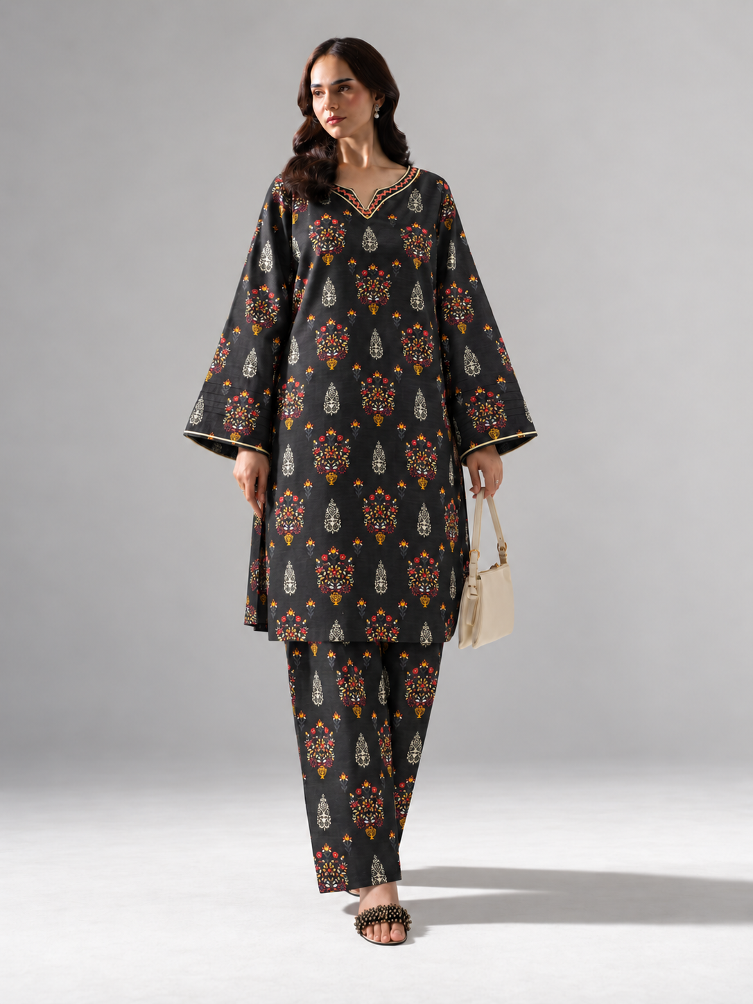 2PC Printed Khaddar Stitched Suit