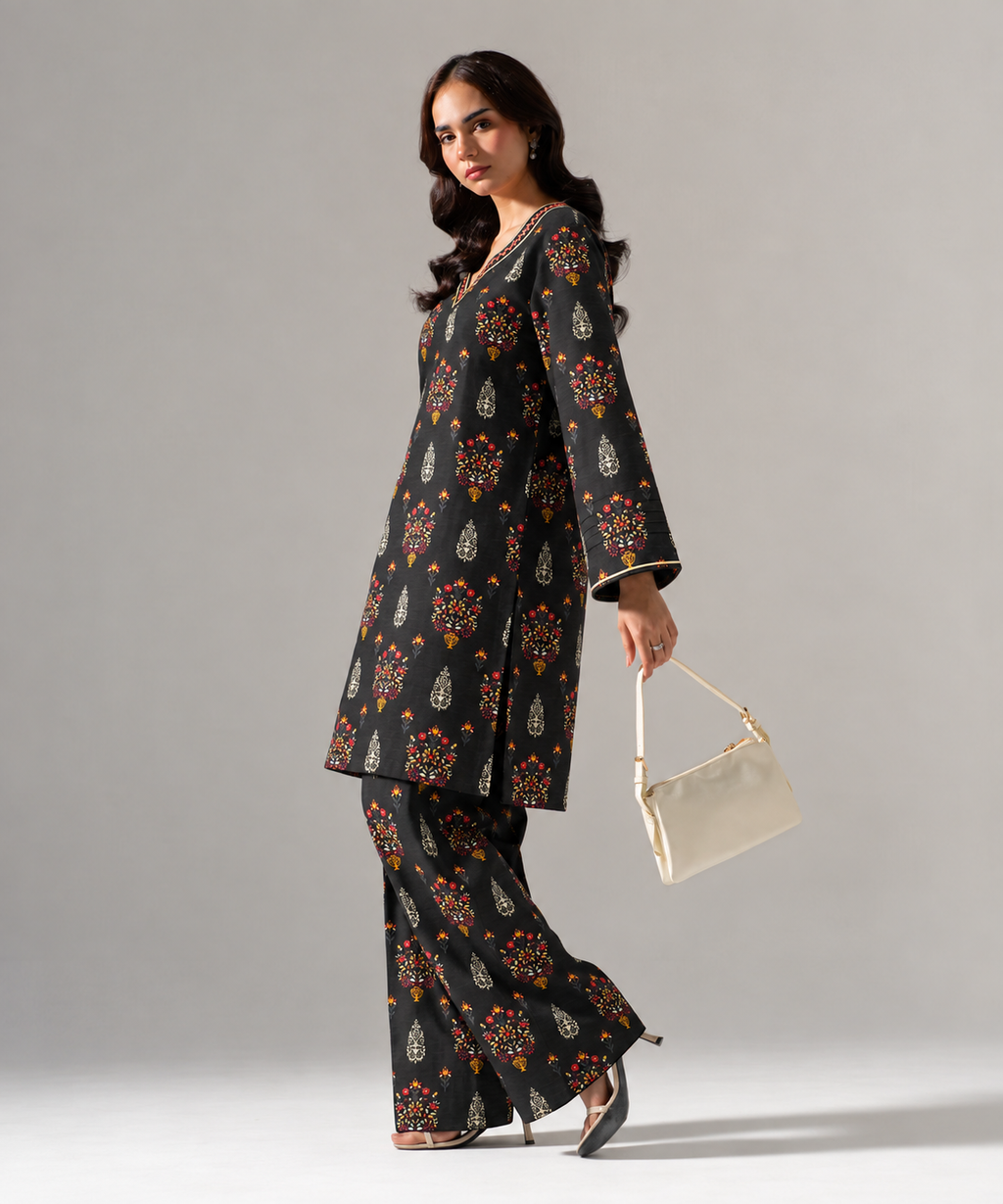 2PC Printed Khaddar Stitched Suit