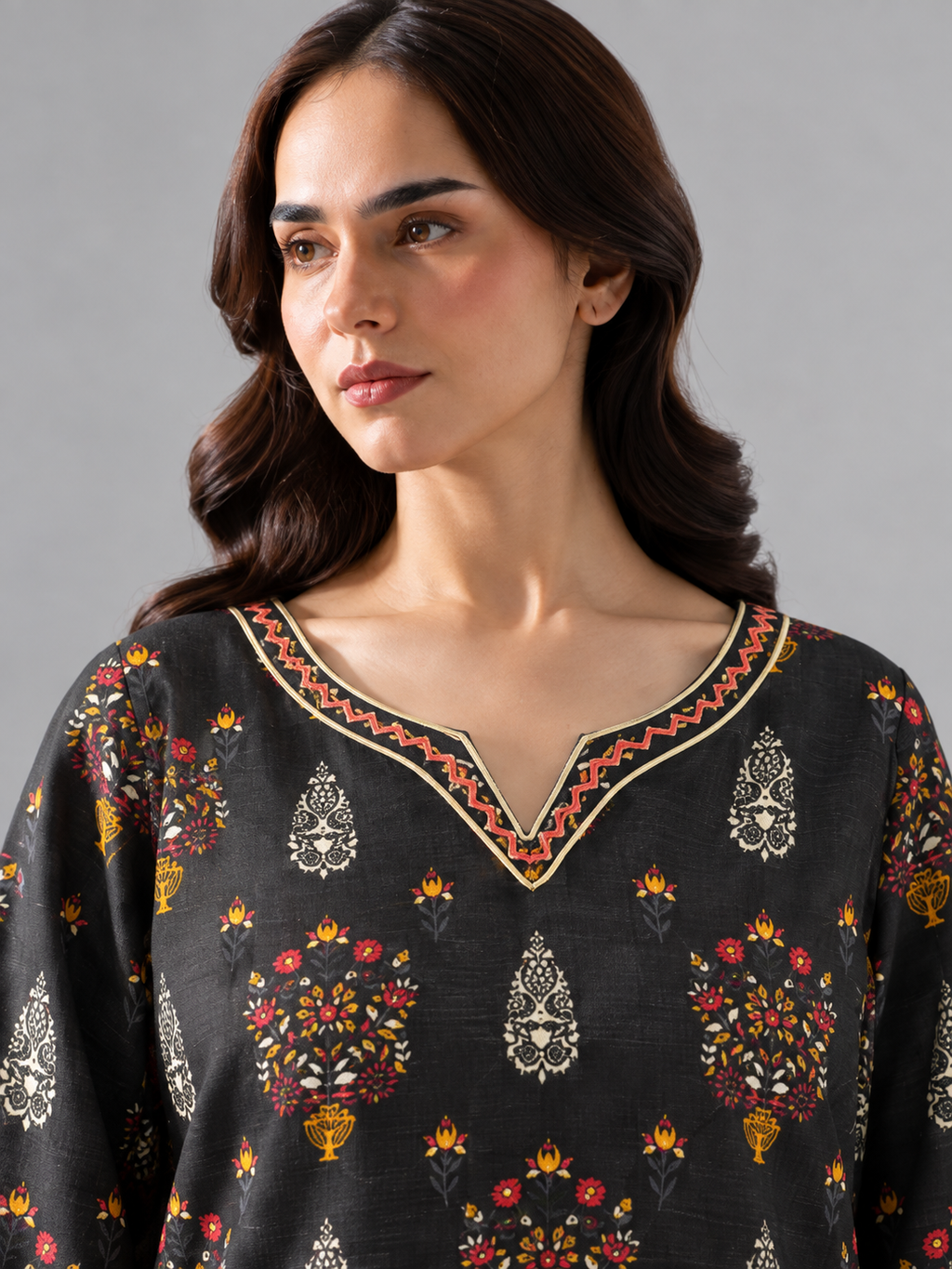2PC Printed Khaddar Stitched Suit