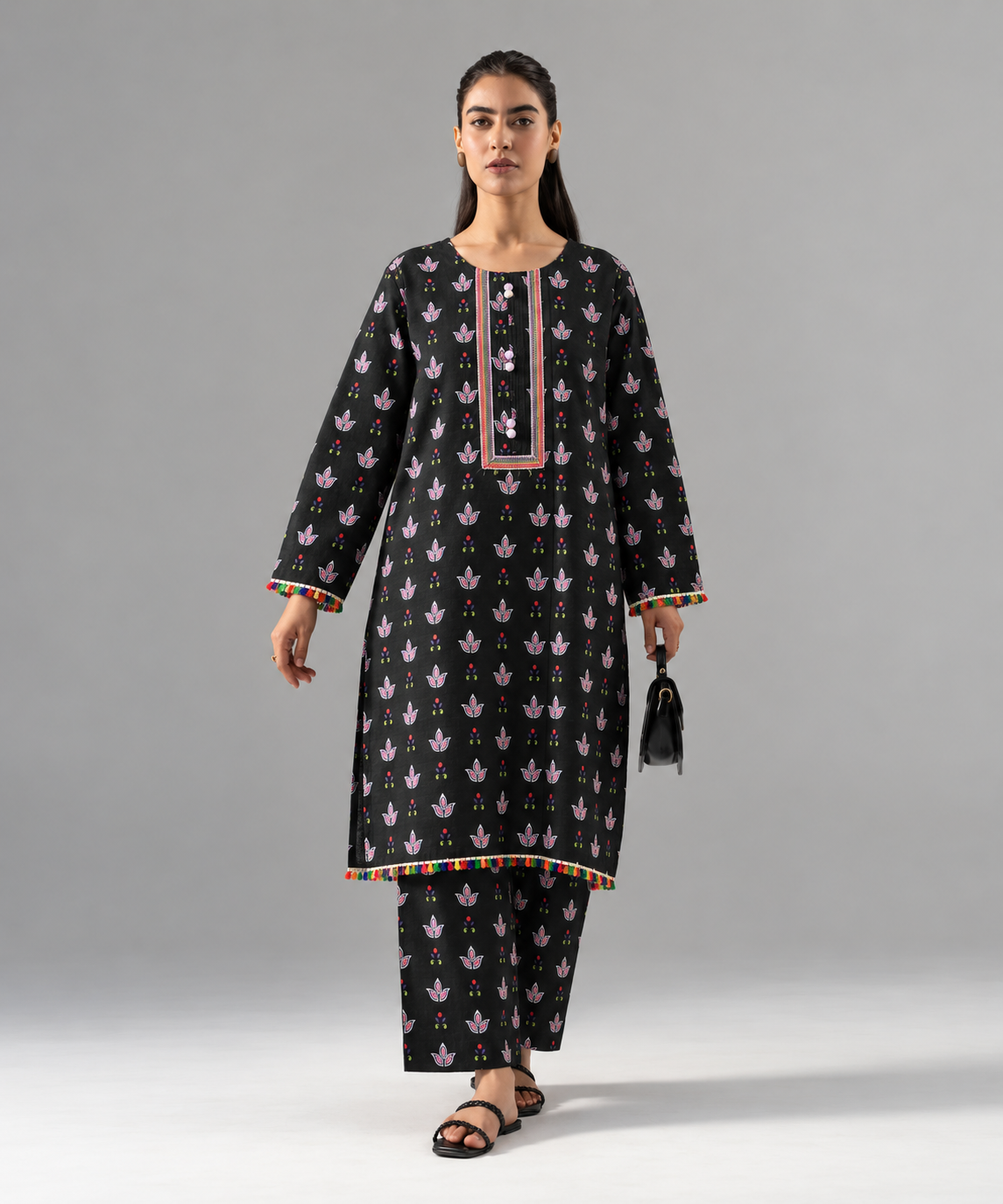 2PC Printed Khaddar Stitched Suit