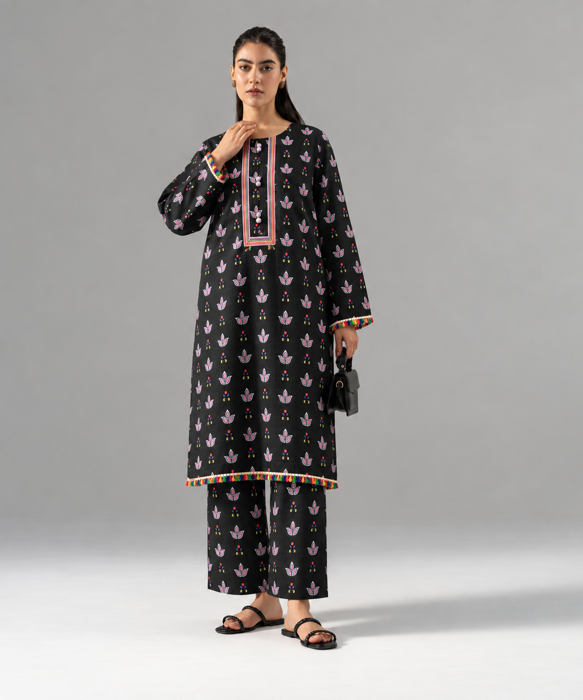 2PC Printed Khaddar Stitched Suit