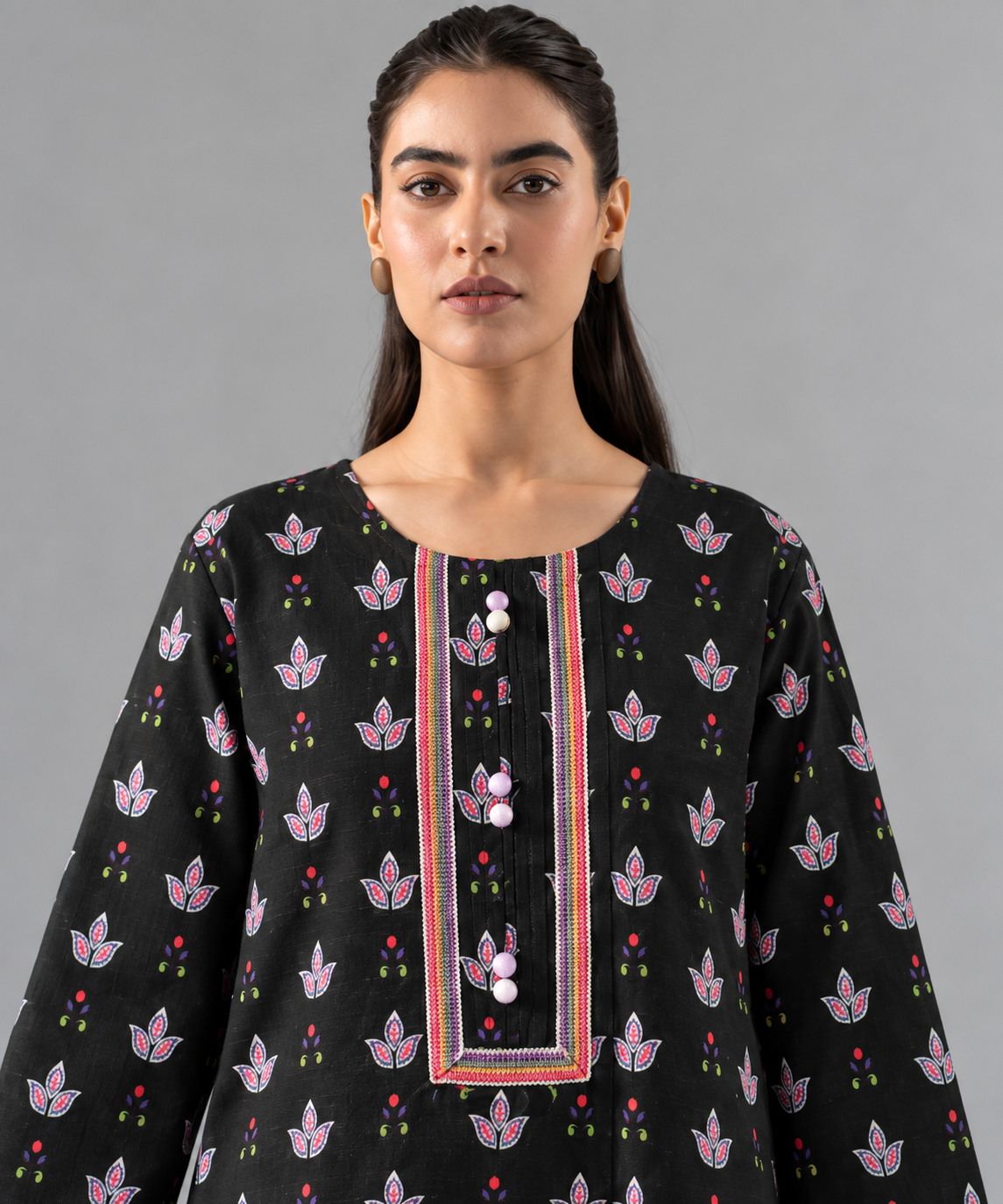2PC Printed Khaddar Stitched Suit