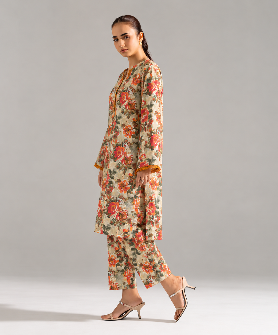 2PC Printed Khaddar Stitched Suit