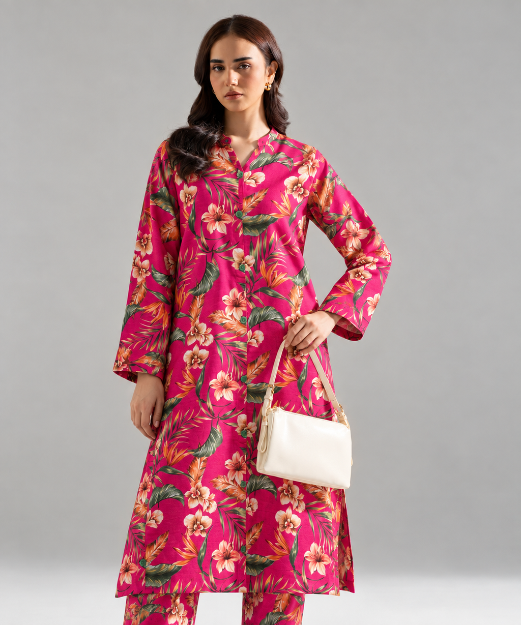 2PC Printed Khaddar Stitched Suit