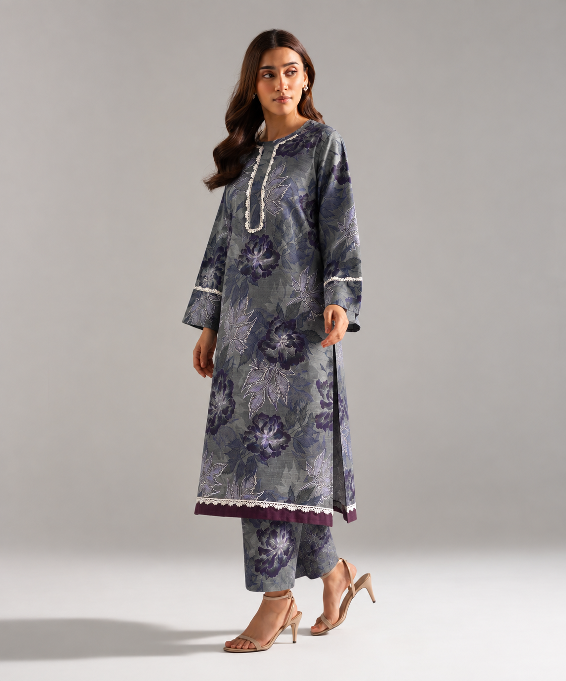 2PC Printed Khaddar Stitched Suit
