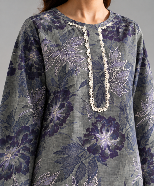 2PC Printed Khaddar Stitched Suit