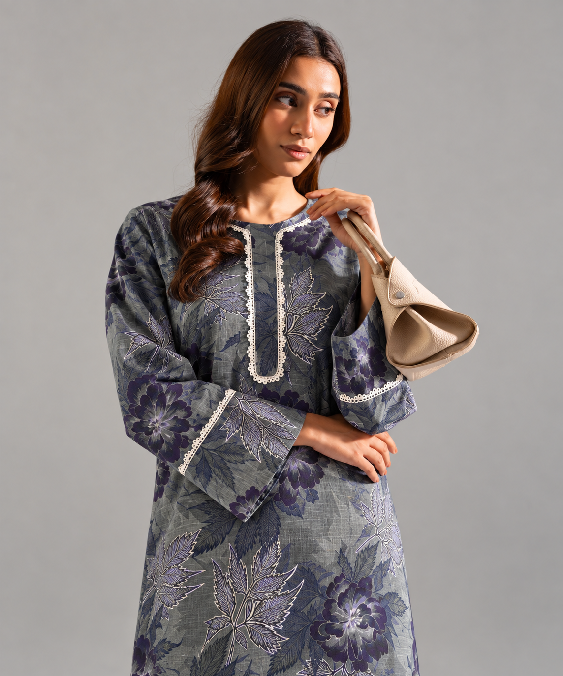 2PC Printed Khaddar Stitched Suit