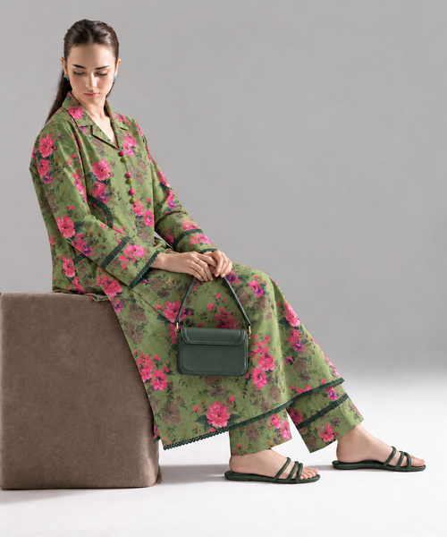 2PC Printed Khaddar Stitched Suit