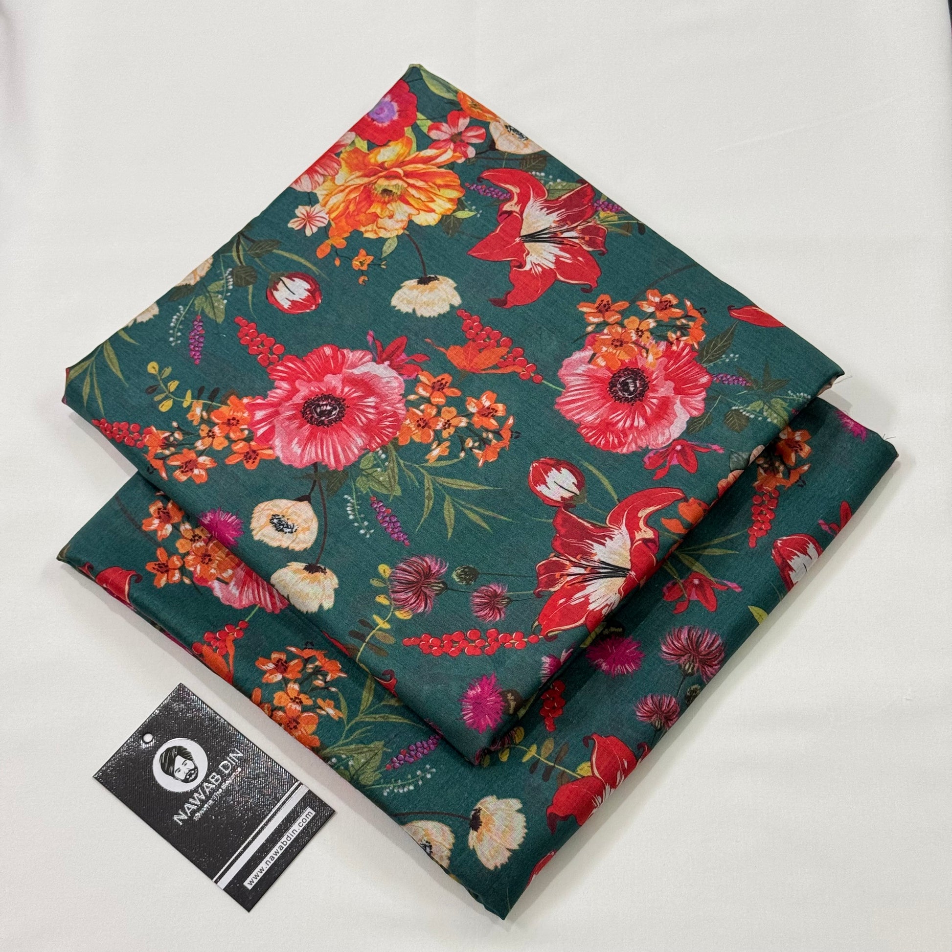 2 Pc Lawn All Over Print - Nawab Din