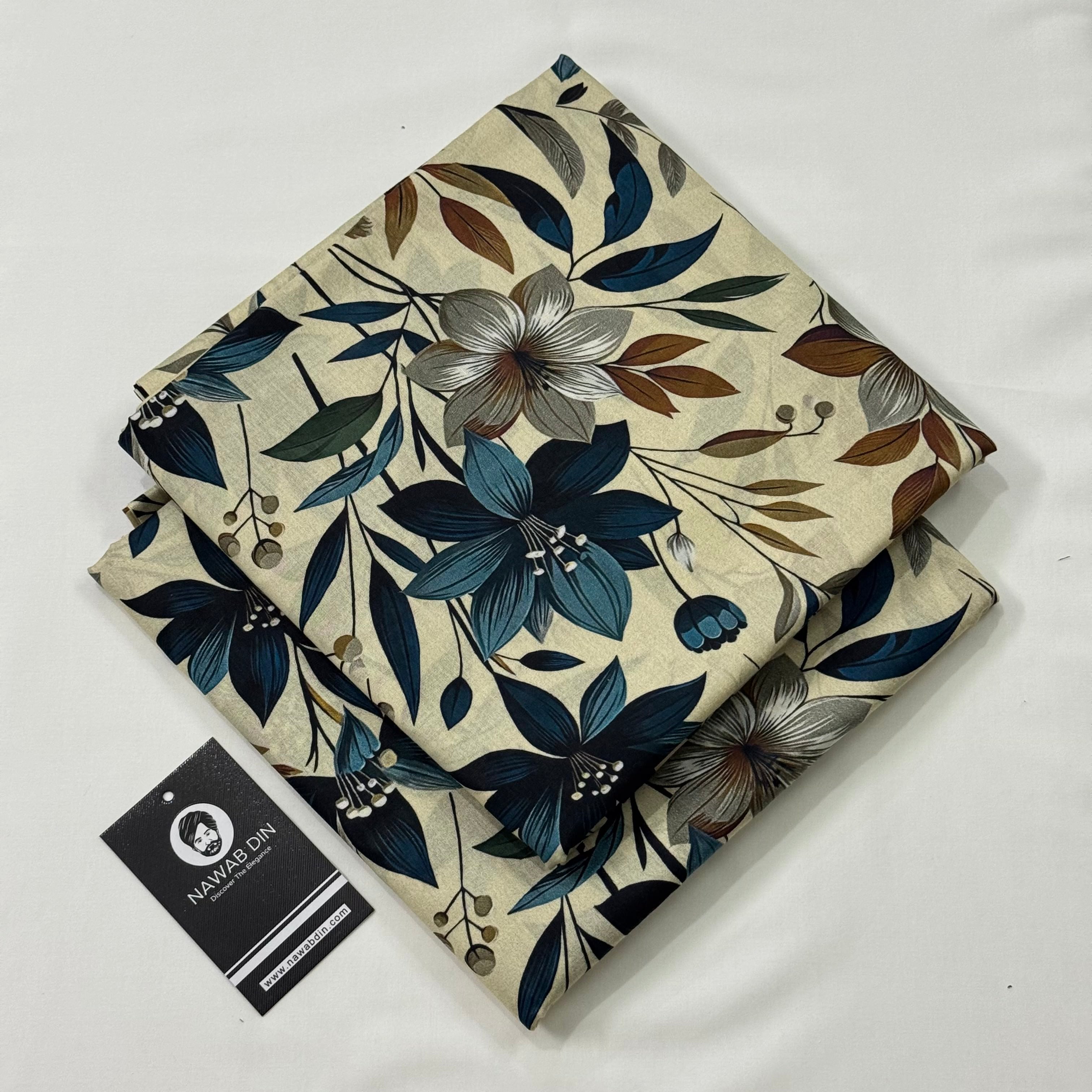 2 Pc Lawn All Over Print - Nawab Din