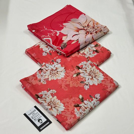 3 Pc Lawn All Over Printed Suit