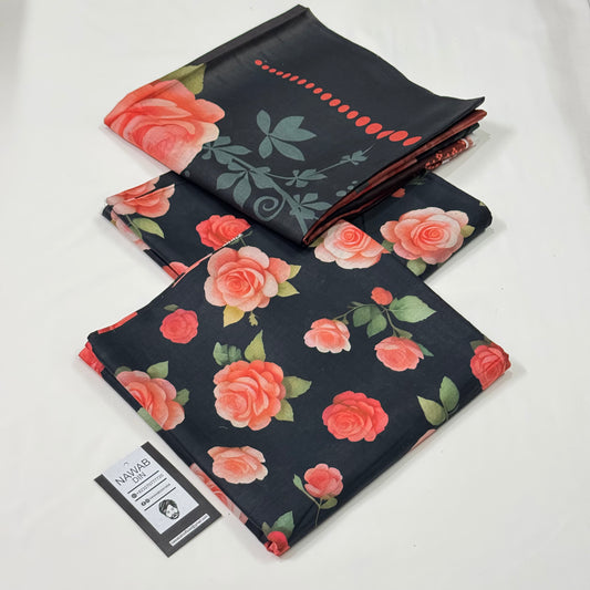 3 Pc Lawn All Over Printed Suit