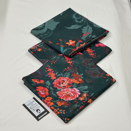 3 Pc Lawn All Over Printed Suit