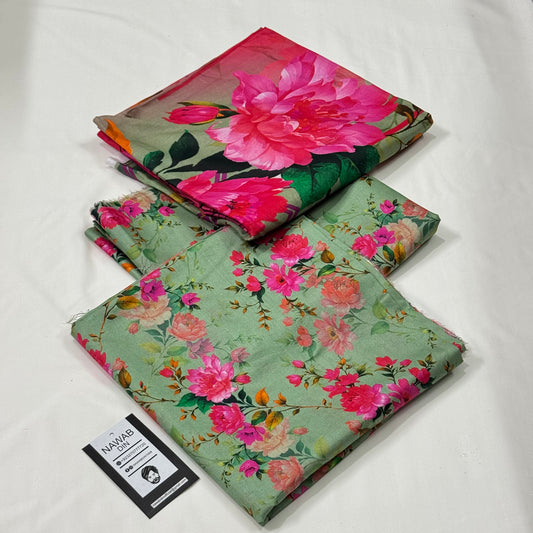 3 Pc Lawn All Over Printed Suit