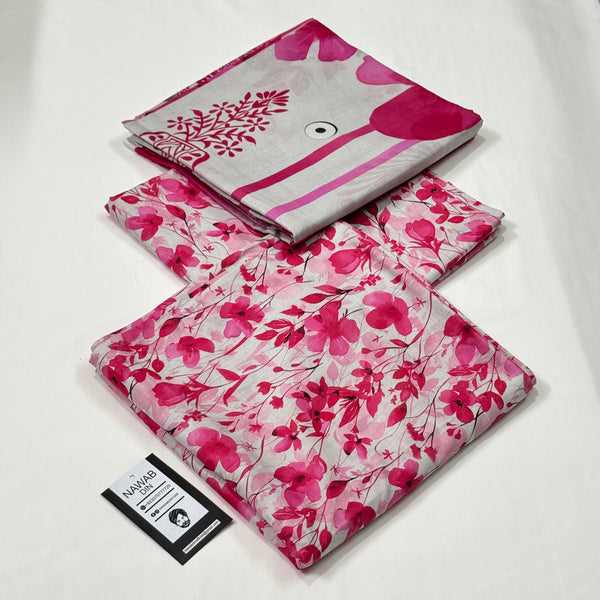 3 Pc Lawn All Over Printed Suit