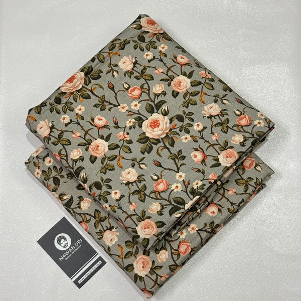 2 Pc Doria Linen Printed Suit