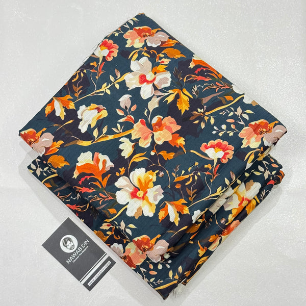 2 Pc Doria Linen Printed Suit