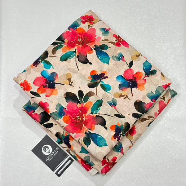2 Pc Doria Linen Printed Suit