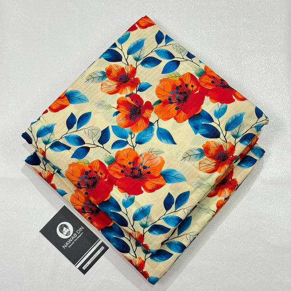 2 Pc Doria Linen Printed Suit