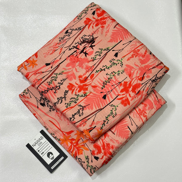 2 Pc Doria Linen Printed Suit