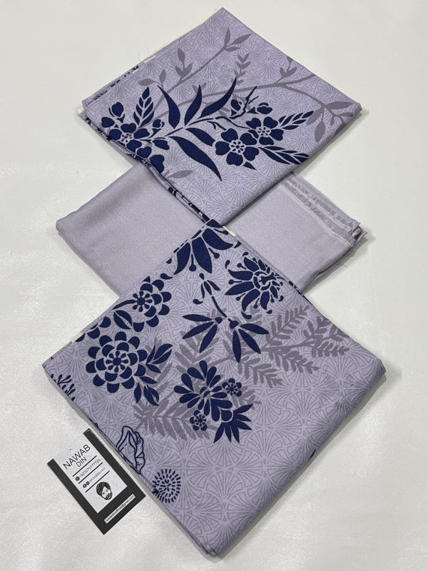 3 Pc Karandi Printed Unstitched Suit