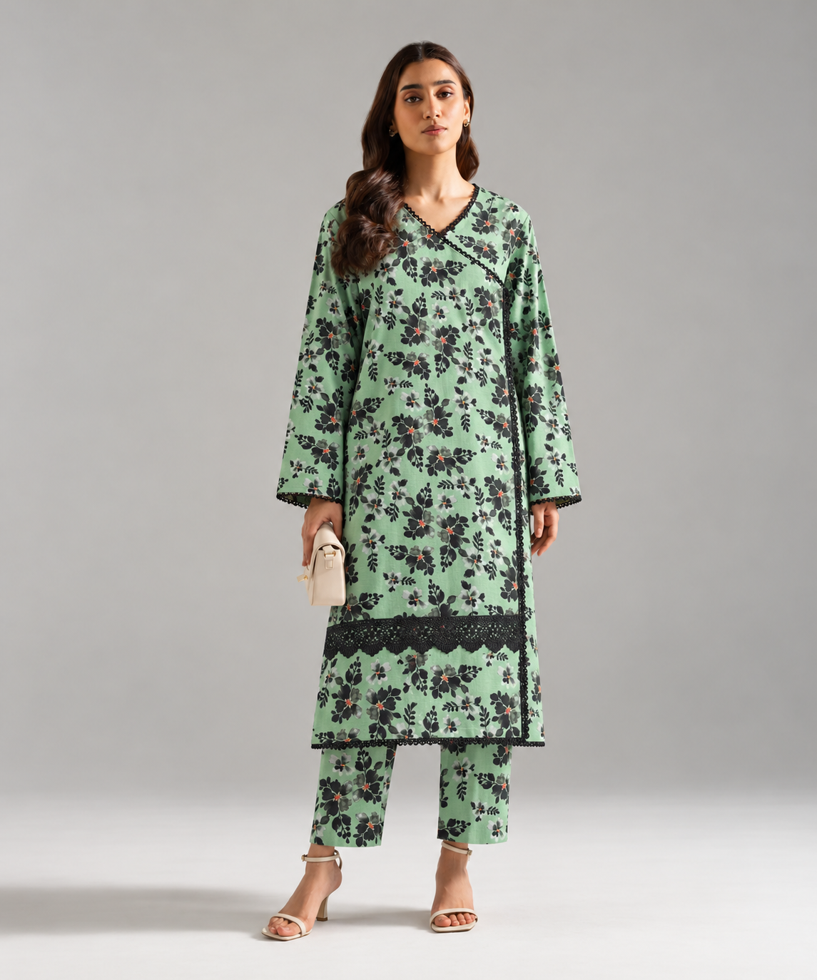 2PC Printed Khaddar Stitched Suit