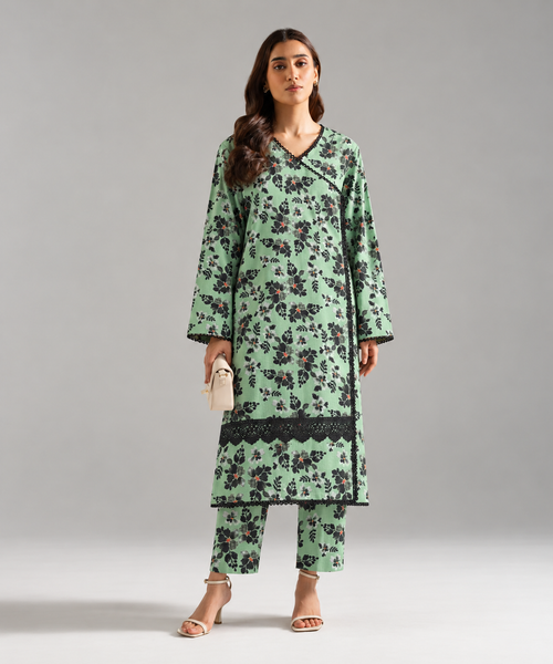 2PC Printed Khaddar Stitched Suit