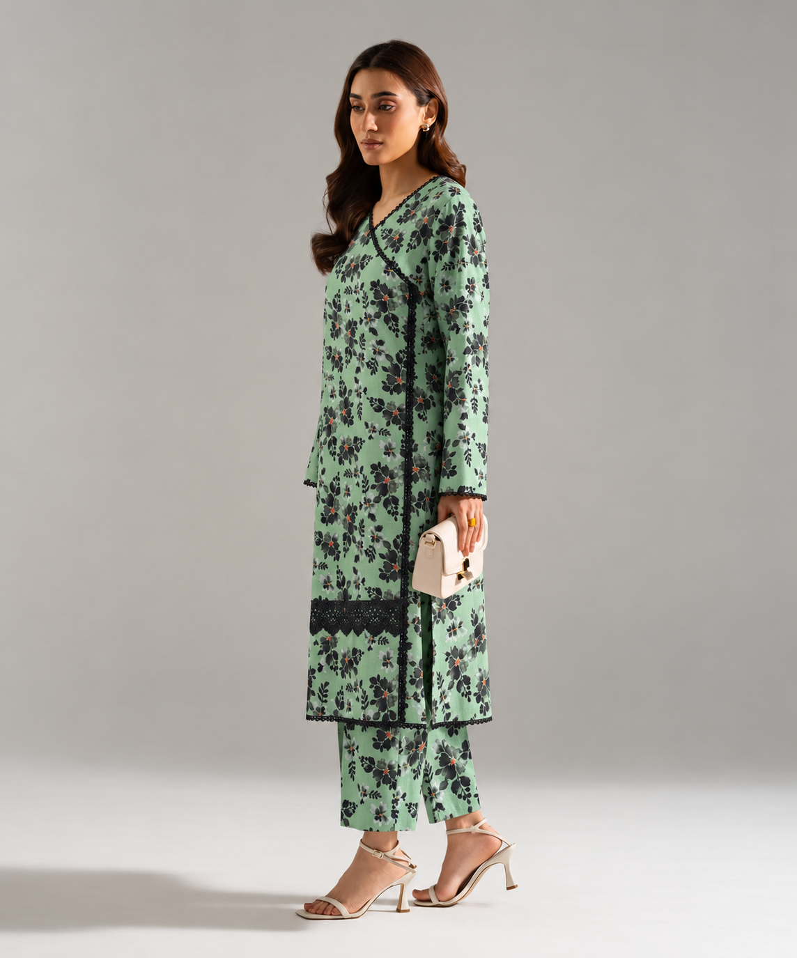 2PC Printed Khaddar Stitched Suit