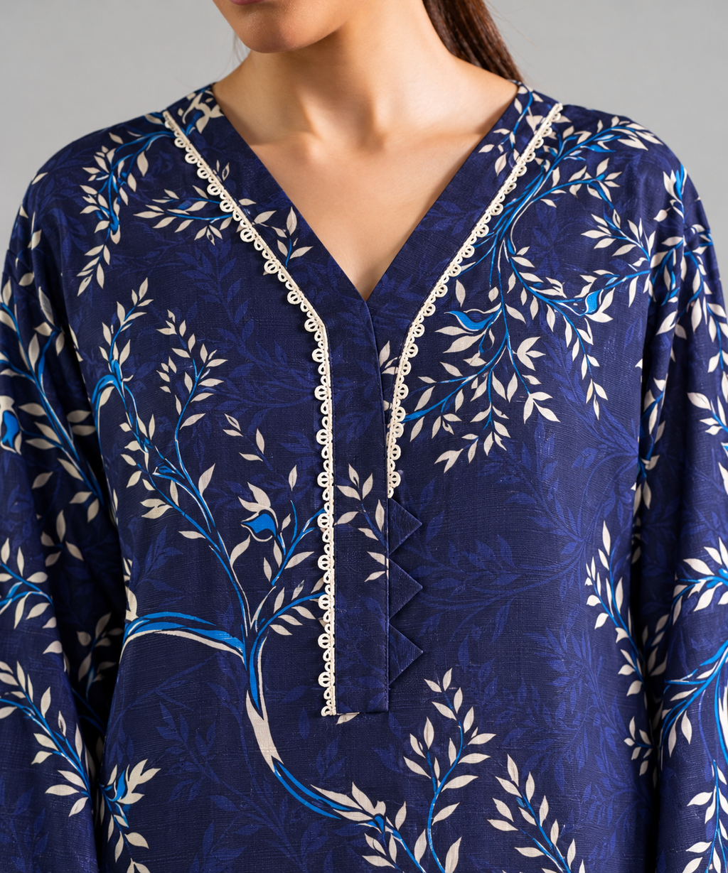2PC Printed Khaddar Stitched Suit