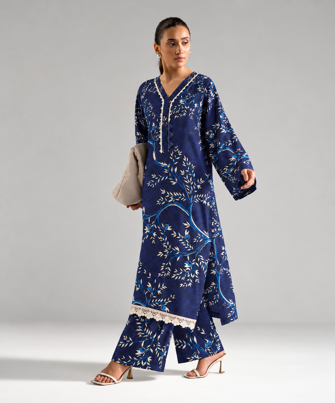 2PC Printed Khaddar Stitched Suit