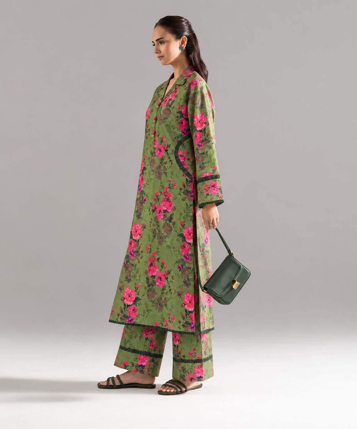 2PC Printed Khaddar Stitched Suit