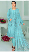 3 Piece Doria Lawn Embroidered Suit - Nawab Din
